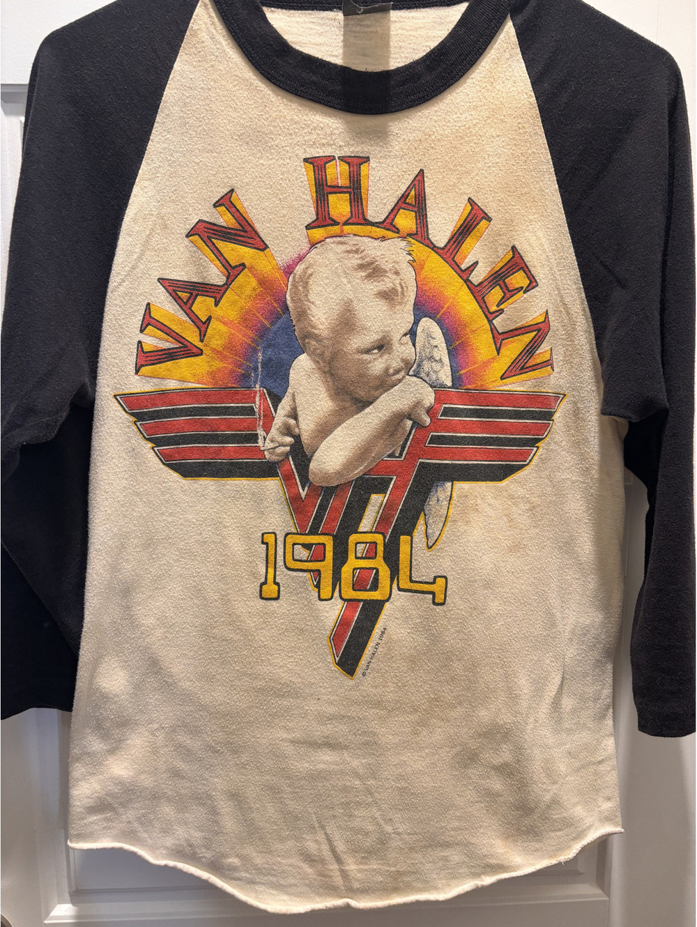 Vintage Van Halen 1984 Raglan Baseball T-Shirt Double Sided Made in USA Anvil M